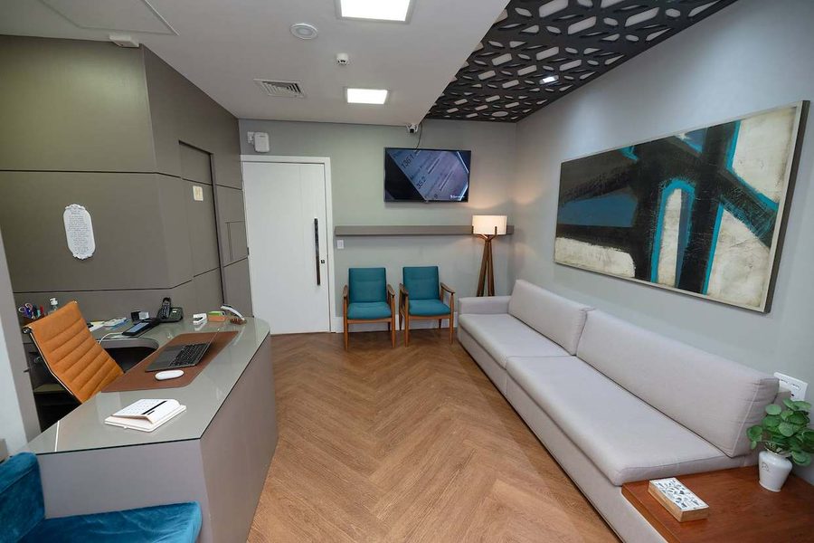 Sala de espera da clínica